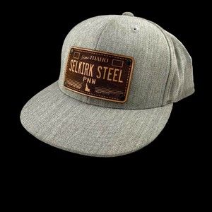 Fitted Baseball Cap Selkirk Steel Leather Idaho License Plate Fitted 7 1/4-7 5/8
